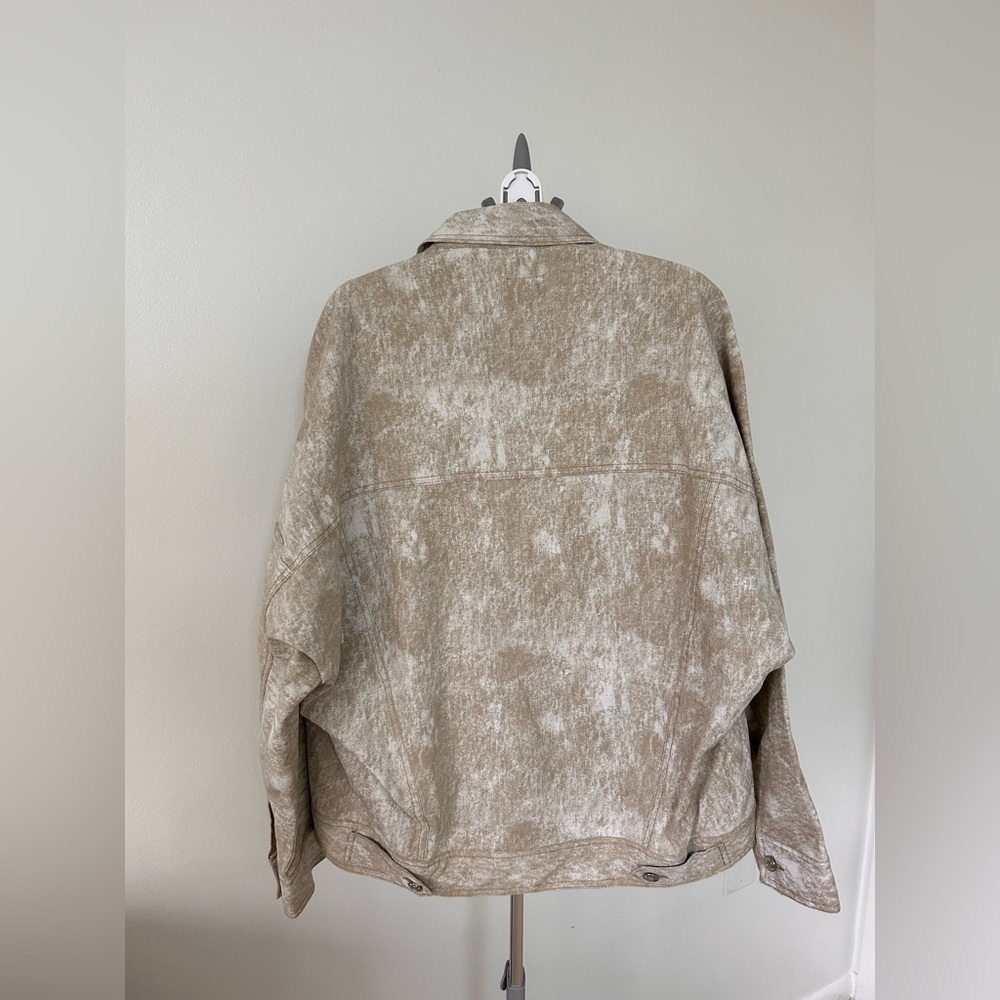 NWT Zara Printed oversized linen blend jacket - Picture 10 of 14
